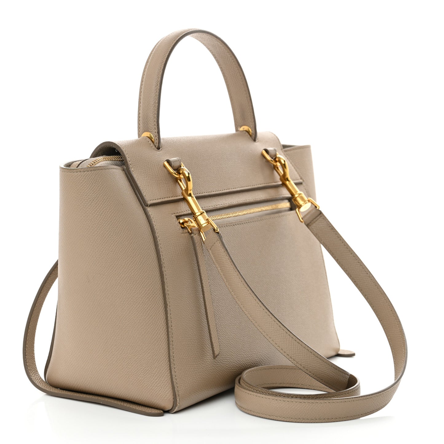 Grained Calfskin Micro Belt Bag Light Taupe