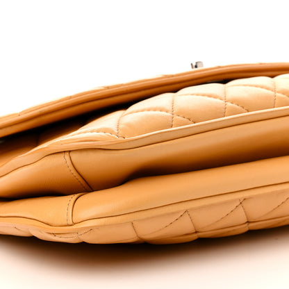 Chanel Lambskin Quilted Pagode Piping Flap Dark Yellow 10 of 12