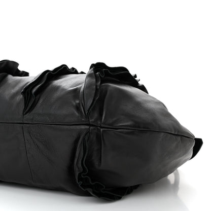 Prada Nappa Ruffle Hobo Black 9 of 9