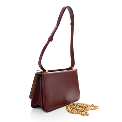 Bottega Veneta Calfskin Stamped Classic BV Bag Dark Red 3 of 10