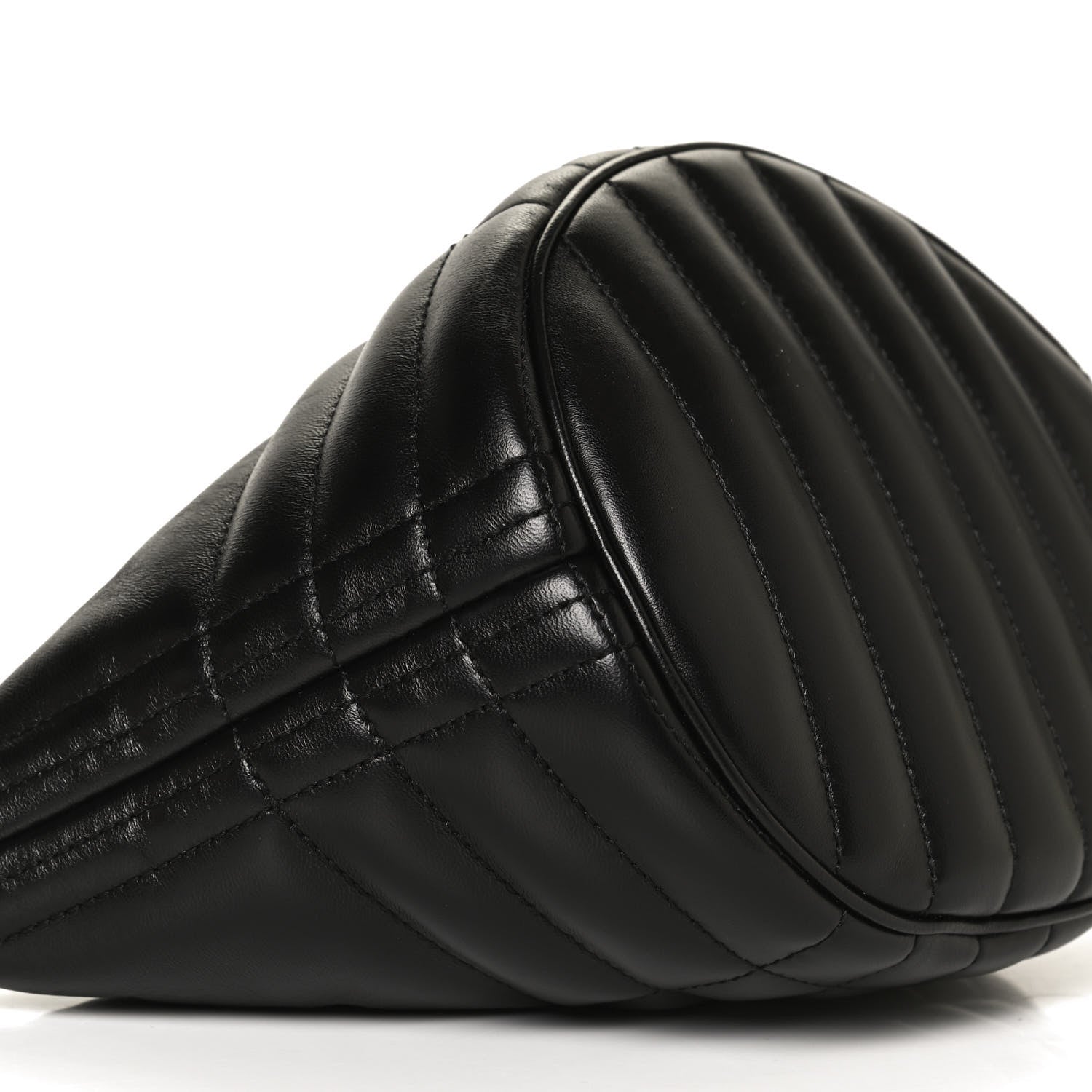 Burberry Lambskin Quilted Small Crescent Lola Bag Black 8 of 9