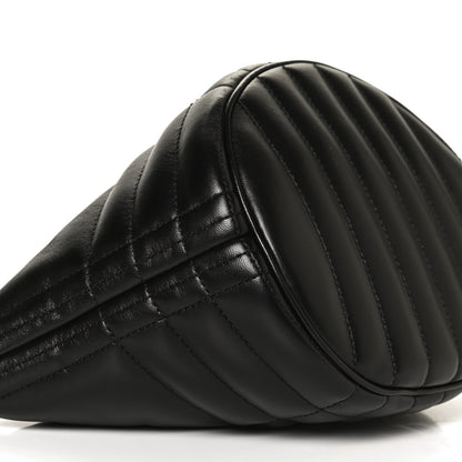 Burberry Lambskin Quilted Small Crescent Lola Bag Black 8 of 9