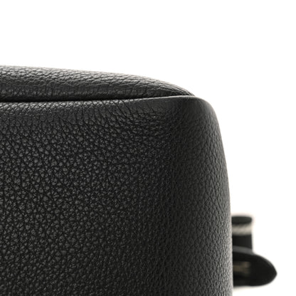 Prada Vitello Daino Soft Medium Zippered Top Handle Bag Black 10 of 13
