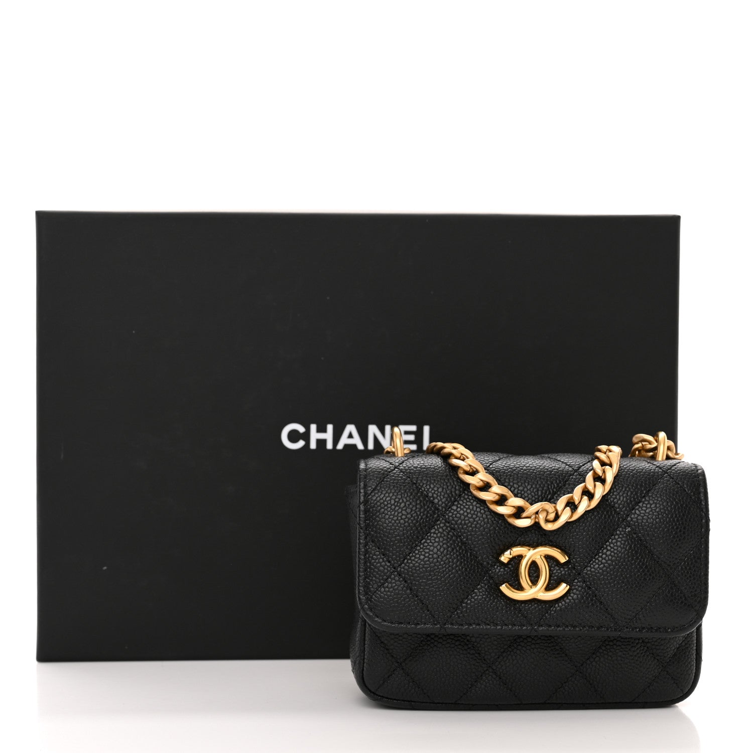 Chanel Caviar Quilted Sweetheart Clutch With Chain Black 12 of 12