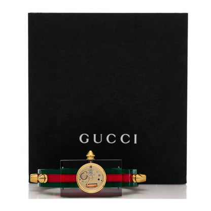 Gucci Stainless Steel Plexiglass 24mm Skeleton Stud Quartz Watch 6 of 6