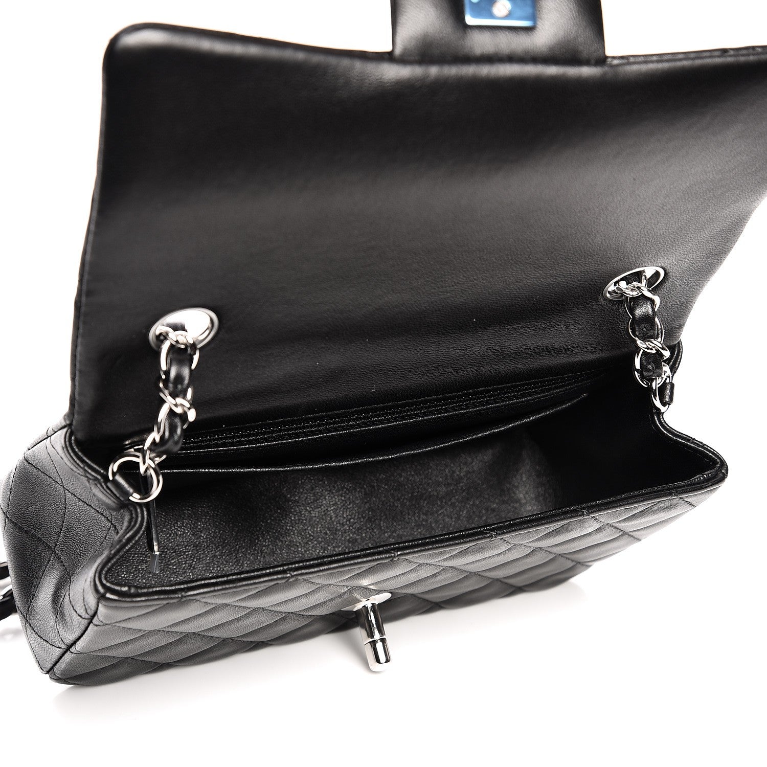 Chanel Lambskin Quilted Mini Rectangular Flap Black 5 of 8