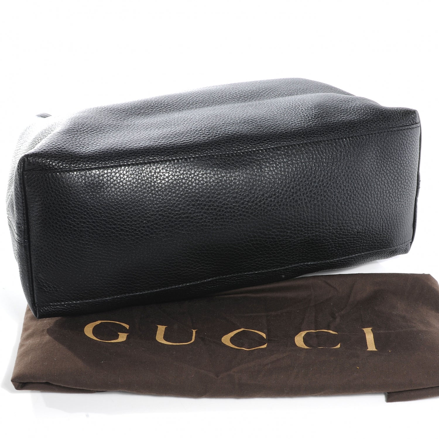Gucci Pebbled Calfskin Medium Soho Chain Shoulder Bag Black 7 of 8