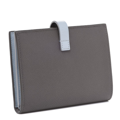 Celine Grained Calfskin Medium Multifunction Strap Wallet Grey Blue 3 of 8