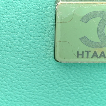 Chanel Caviar Quilted Jumbo Double Flap Turquoise 7 of 11