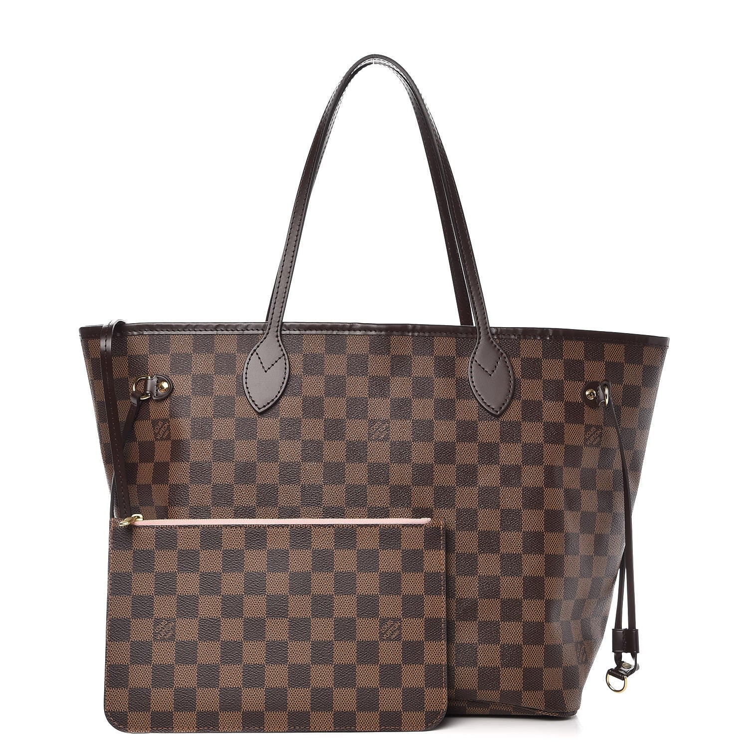 Louis Vuitton Damier Ebene Neo Neverfull MM Rose Ballerine 1 of 11