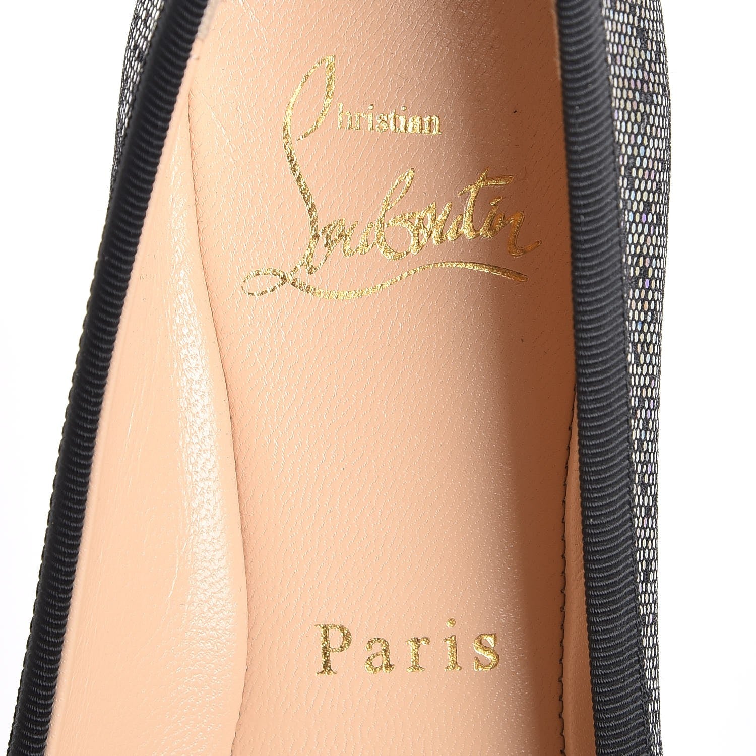 Christian Louboutin Glitter Spotlight Rosella Flats 38 Blue Khol Black 10 of 11