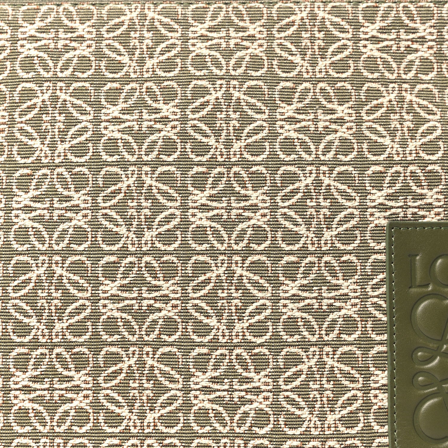 Loewe Jacquard Anagram Calfskin Clutch Avocado Green 8 of 10