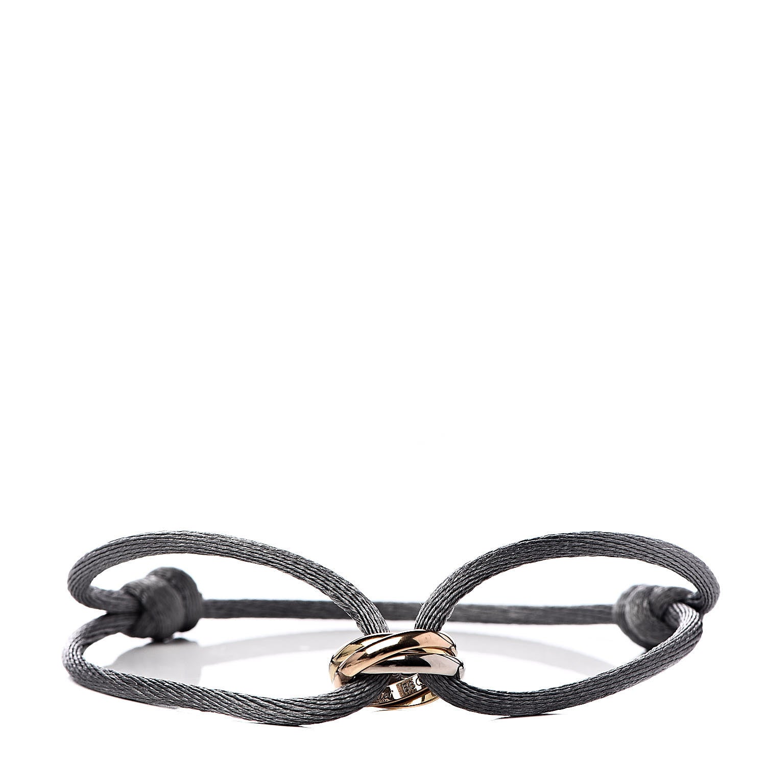 Cartier 18K Pink Yellow White Gold Trinity Adjustable Cord Bracelet Gray 1 of 6