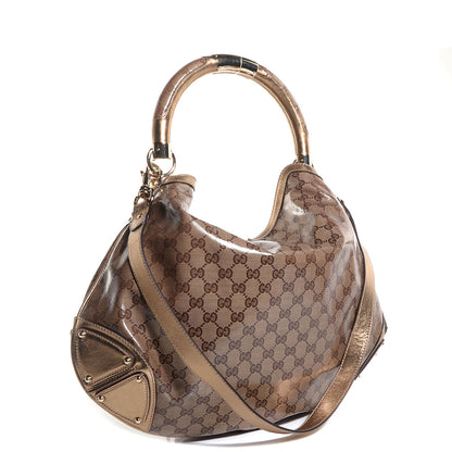 Gucci Crystal Monogram Large Indy Top Handle Bag 3 of 10