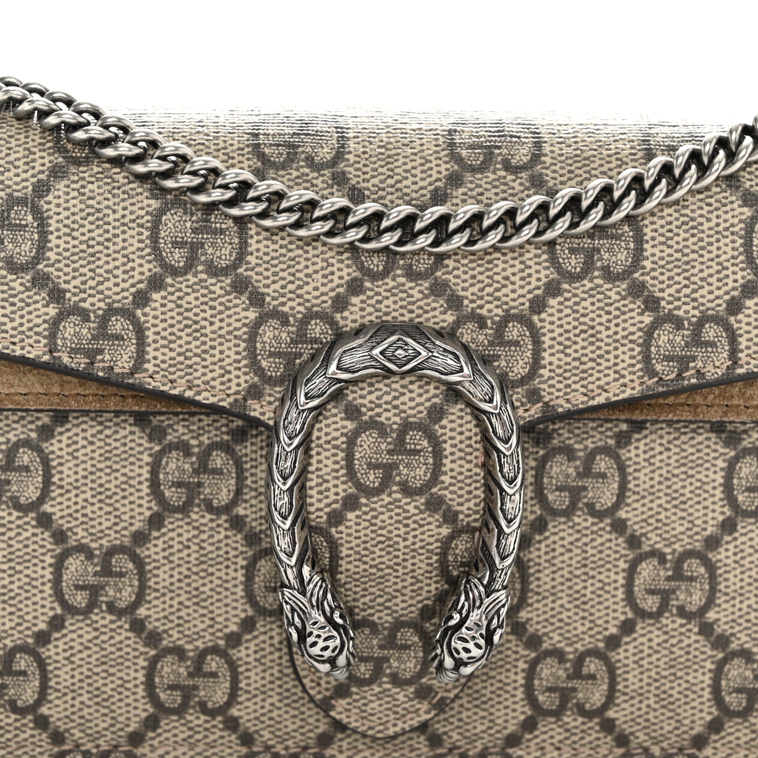 Gucci GG Supreme Monogram Super Mini Dionysus Shoulder Bag Taupe 7 of 10