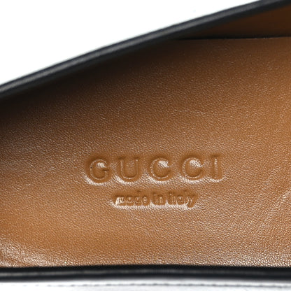 Gucci Lambskin Womens Brixton Horsebit Loafers 37.5 Black 7 of 9
