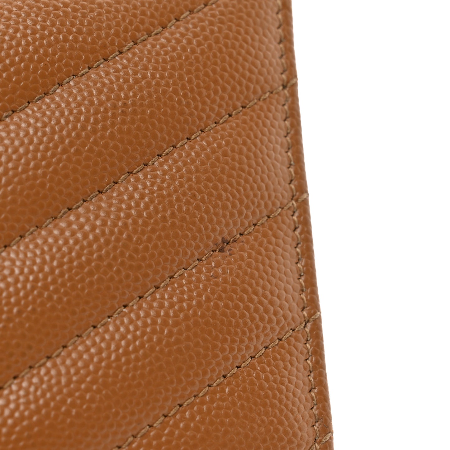 Grain De Poudre Matelasse Chevron Monogram Zipped Card Case Natural Dark