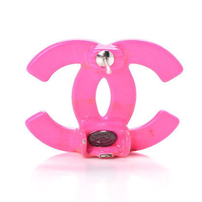 Chanel Enamel CC Earrings Pink 4 of 5