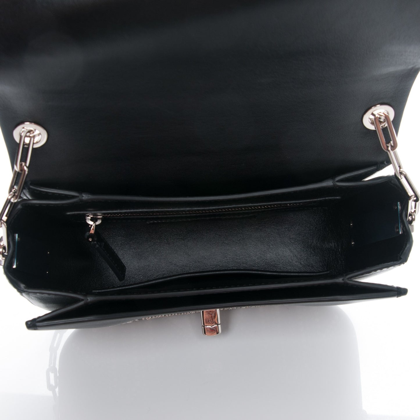 Vitello Loveblade Embellished Chain Flap Bag Black Multicolor