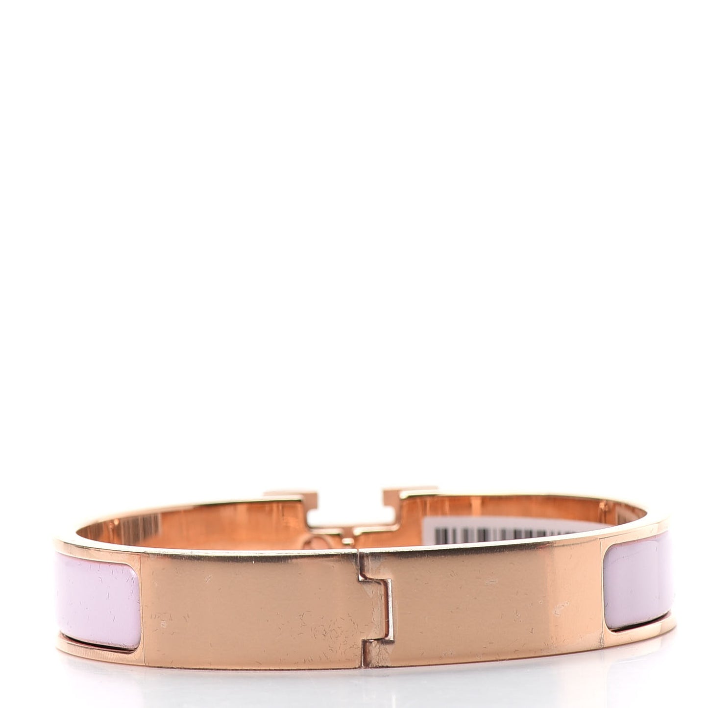 Enamel Narrow Clic Clac H Bracelet GM Rose Dragee