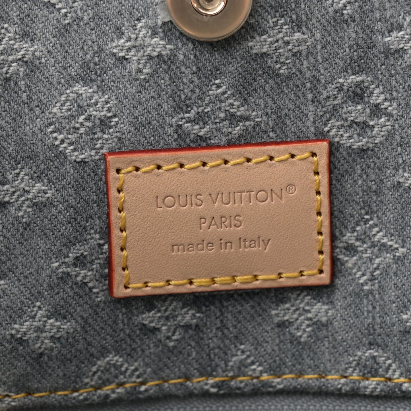 Monogram Denim CarryAll MM Washed Gray