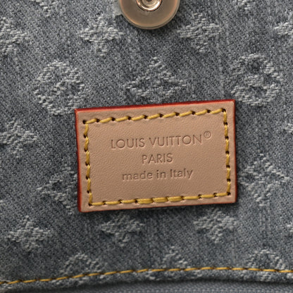 Louis Vuitton Monogram Denim CarryAll MM Washed Gray 7 of 10