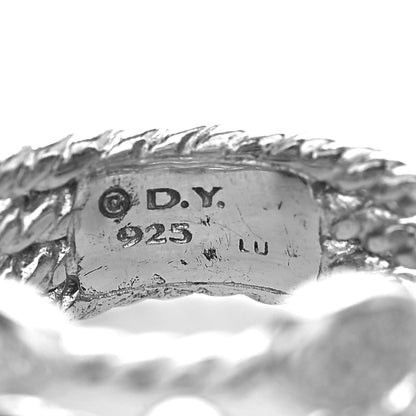 David Yurman Sterling Silver Diamond Confetti 4 Row Ring 49 4.75 4 of 4