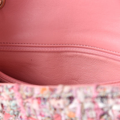 Chanel Tweed Braid Mini Flap White Pink 13 of 14