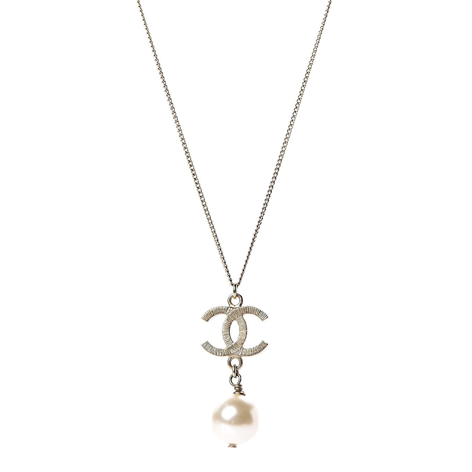 Chanel Pearl CC Drop Necklace Gold 1 of 4