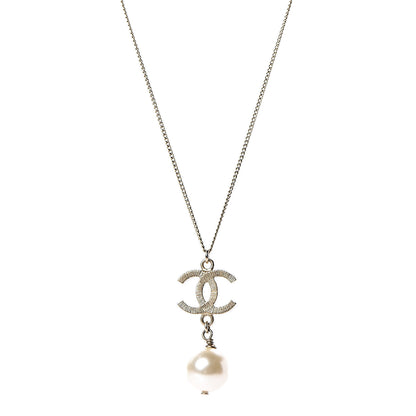 Chanel Pearl CC Drop Necklace Gold 1 of 4