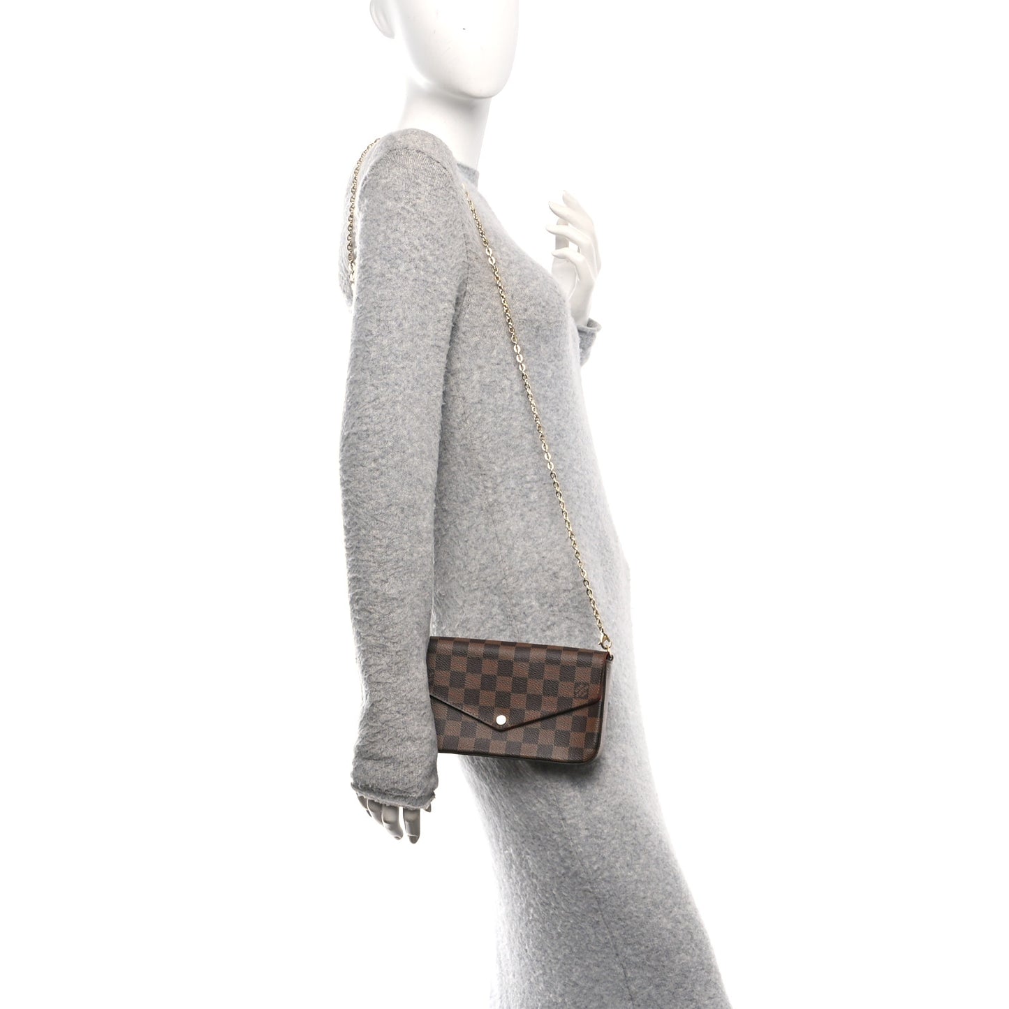 Damier Ebene Pochette Felicie Chain Wallet