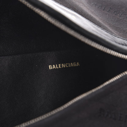 Balenciaga Canvas Jacquard Diagonal Allover Logo XS Souvenir Belt Bag Black 6 of 11