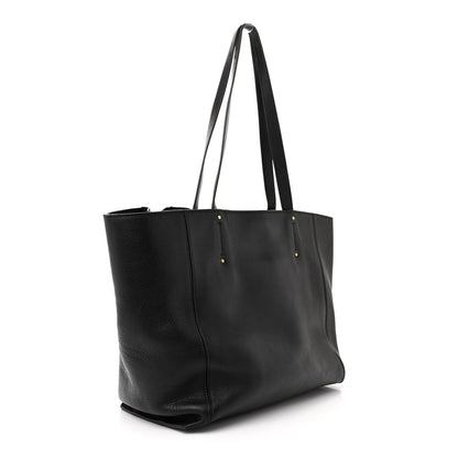 Chloe Smooth Calfskin Medium Milo Shopping Tote Black 3 of 17