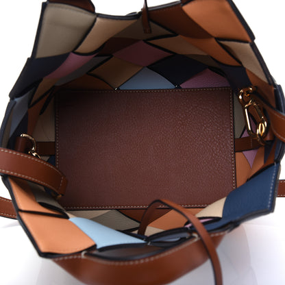 Loewe Calfskin Small Woven Basket Surplus Bag Soft Apricot Crystal Blue 5 of 12