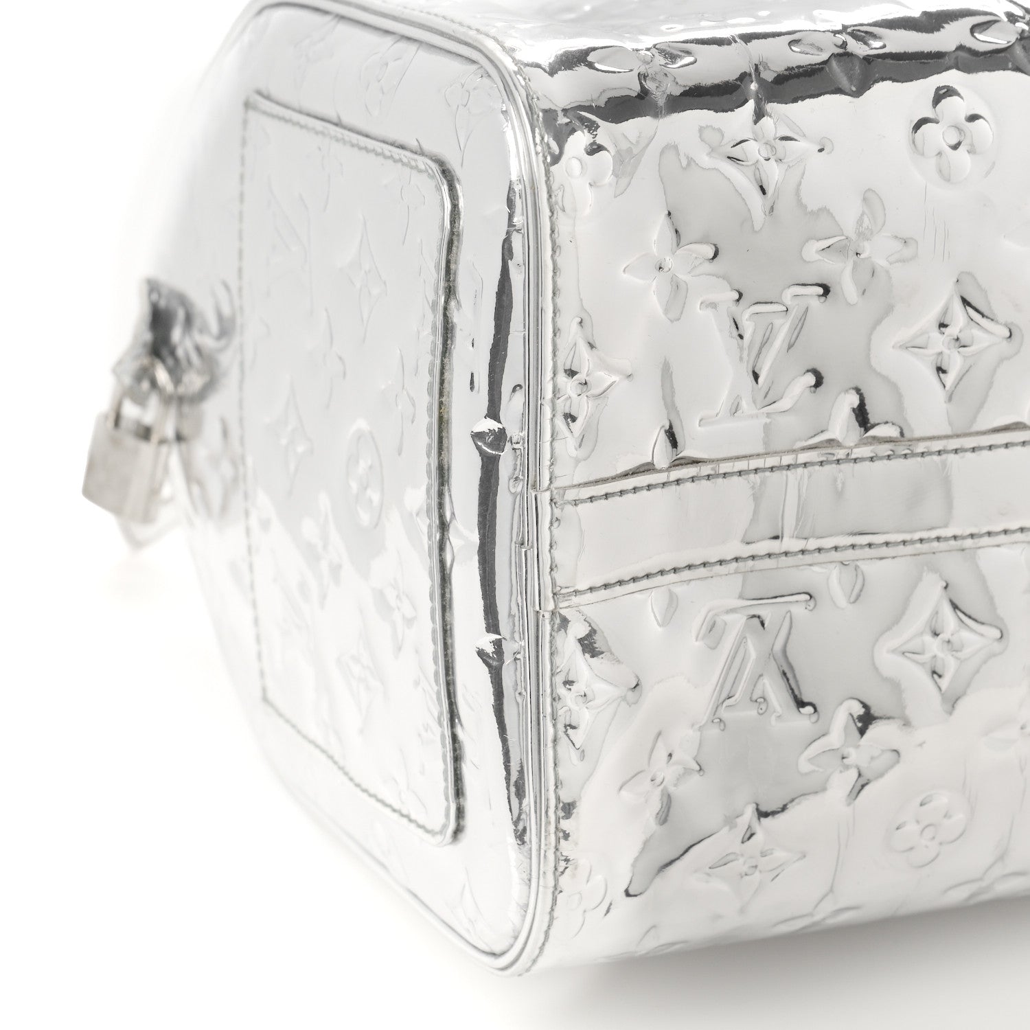 Louis Vuitton Monogram Miroir Speedy 30 Silver 7 of 11