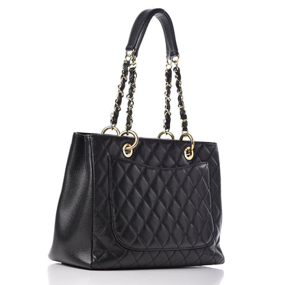 Chanel Caviar Quilted Grand Shopping Tote GST Black 3 of 9