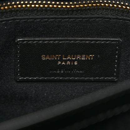 Saint Laurent Calfskin Y Quilted Monogram Toy Loulou Crossbody Bag Black 7 of 12
