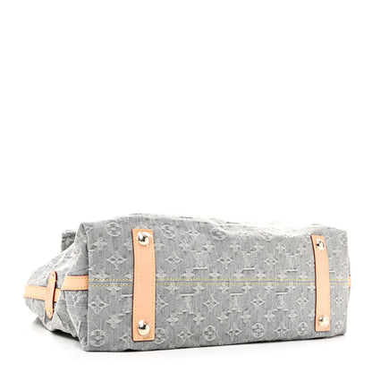 Louis Vuitton Monogram Denim CarryAll MM Washed Grey 5 of 11