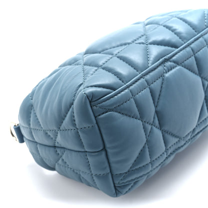 Christian Dior Calfskin Macrocannage Small Diortravel Nomad Pouch Horizon Blue 10 of 11