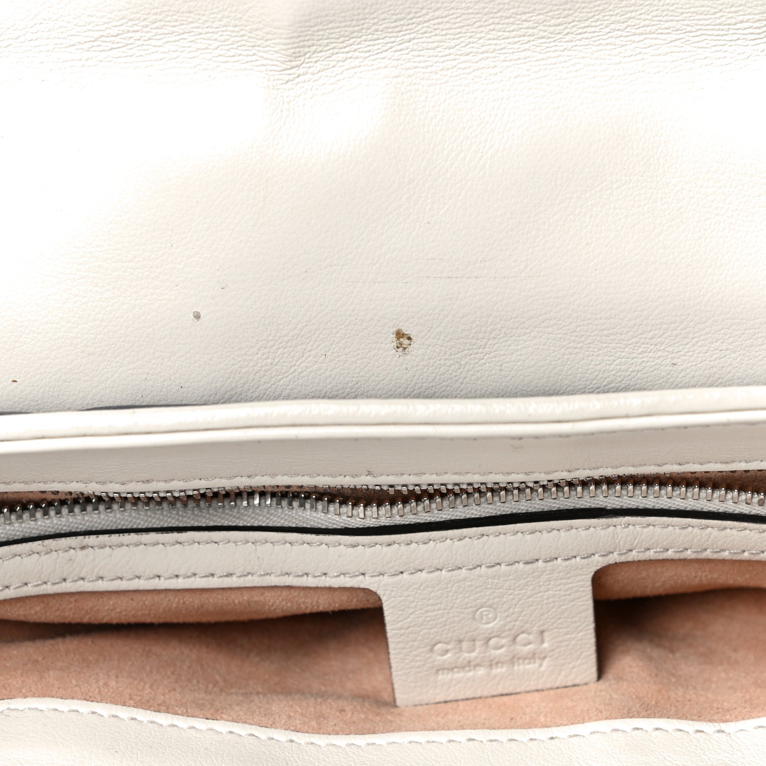 Gucci Vintage Effect Calfskin Matelasse Diagonal Small Torchon GG Marmont Shoulder Bag Blue Agata Mystic White 11 of 21