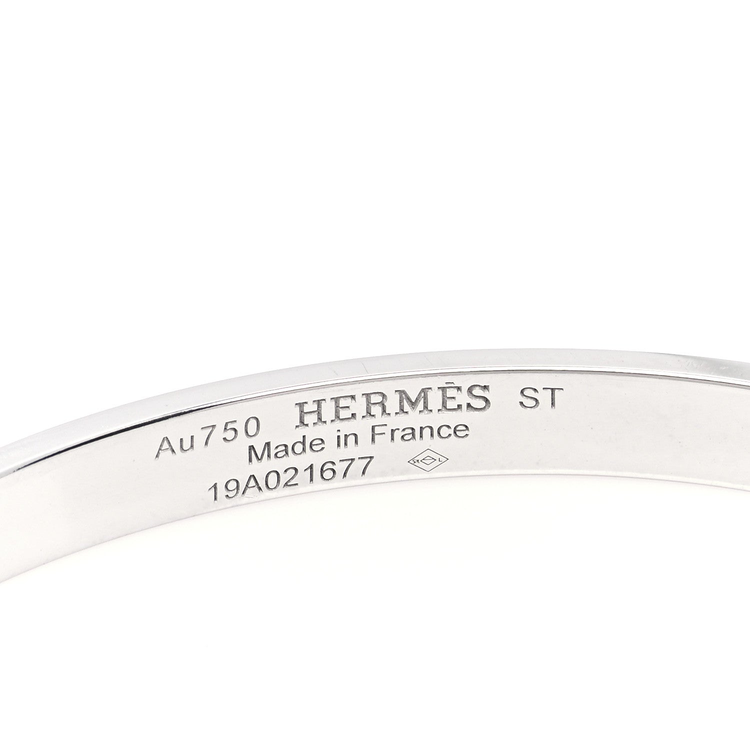 Hermes 18K White Gold Pink Rhodolite PM Kelly Full Pave Bracelet ST 4 of 5