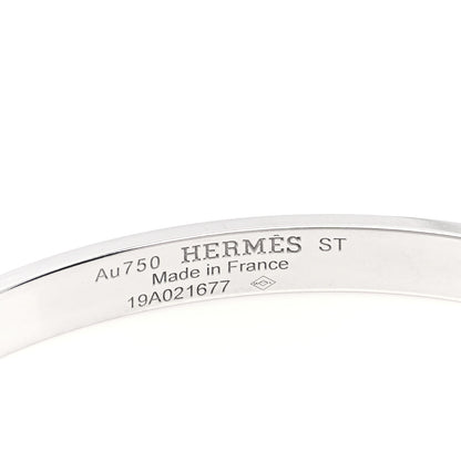 Hermes 18K White Gold Pink Rhodolite PM Kelly Full Pave Bracelet ST 4 of 5