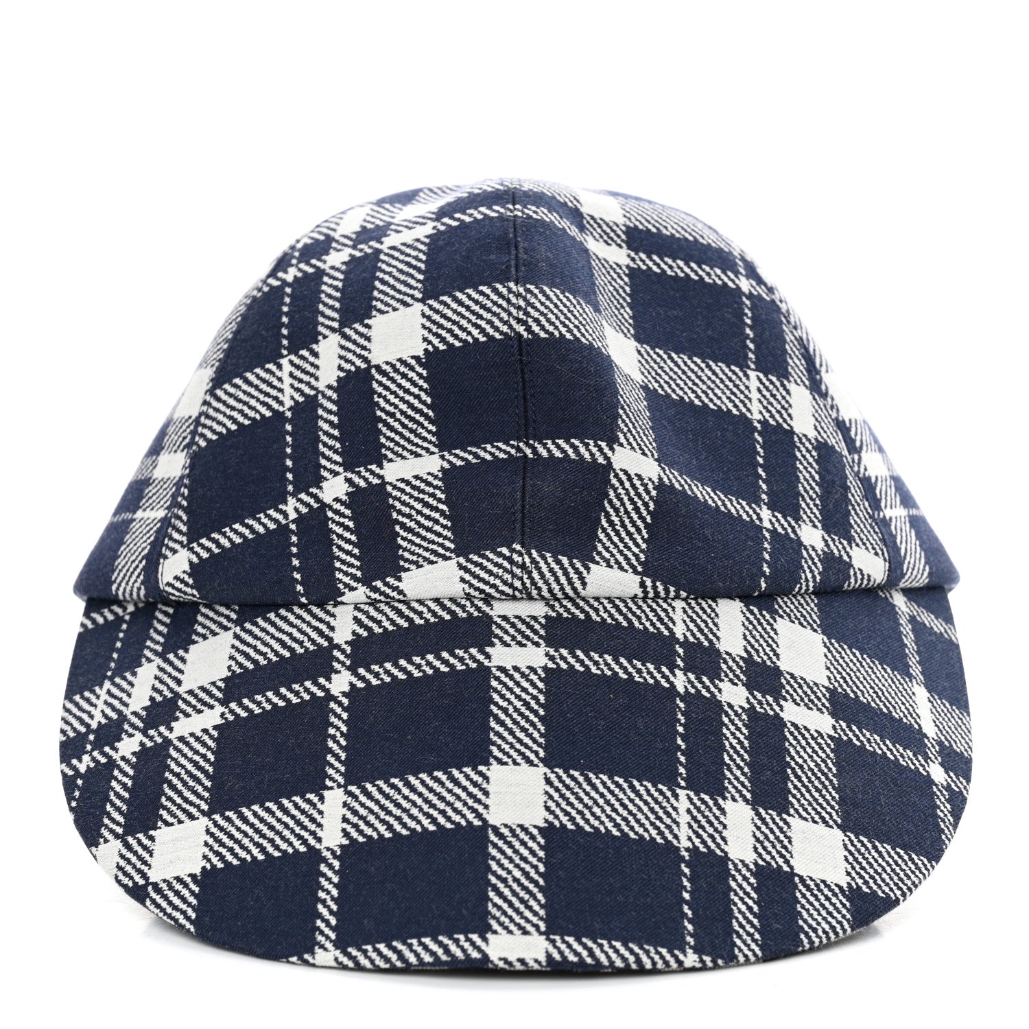 Christian Dior Polyester Cotton Check'N'Dior Oblique School Cap 57 Navy Blue 3 of 9