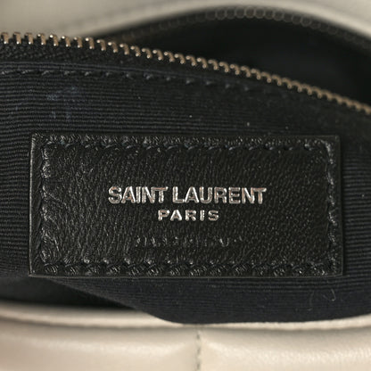 Saint Laurent Lambskin Quilted Toy Loulou Puffer Monogram Chain Satchel Crema Soft 5 of 10