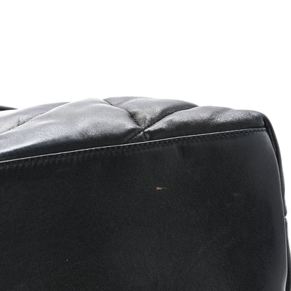 Saint Laurent Lambskin Quilted Medium Loulou Puffer Monogram Chain Satchel Black 11 of 11