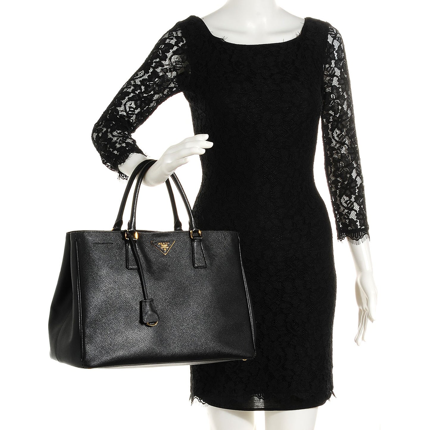 Saffiano Lux Large Tote Nero Black