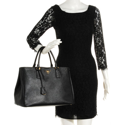 Prada Saffiano Lux Large Tote Nero Black 2 of 10