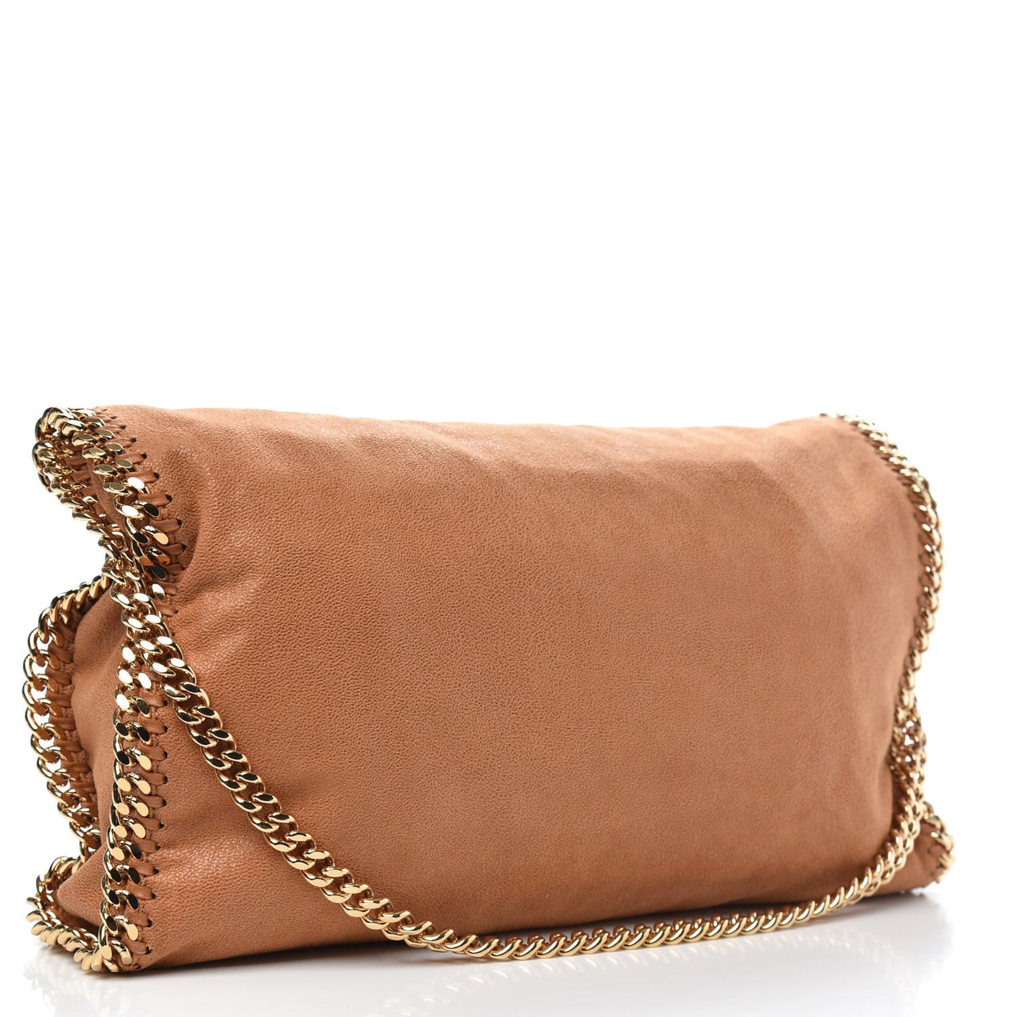 Shaggy Deer Falabella Fold Over Tote Brandy