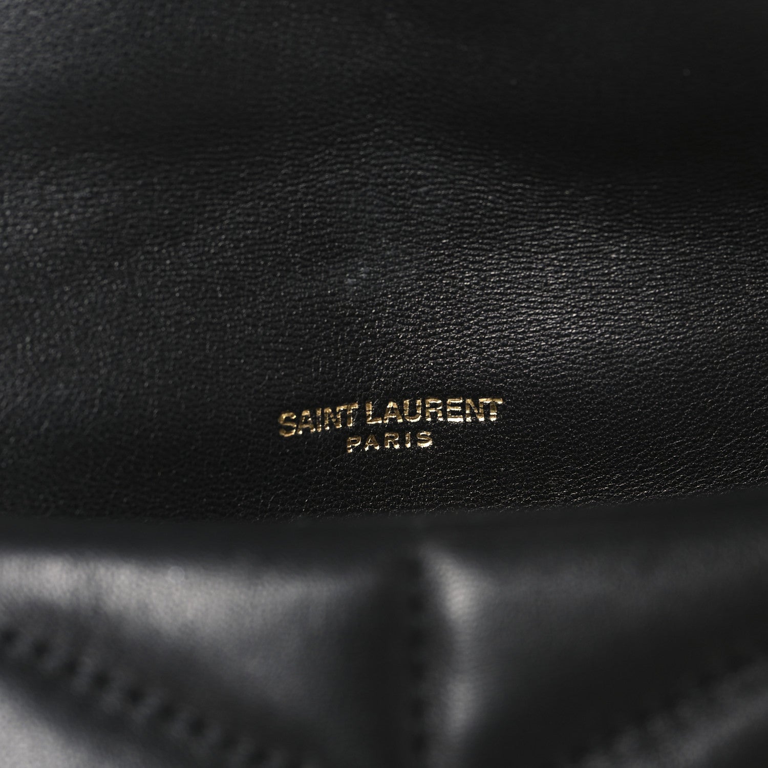 Saint Laurent Lambskin Quilted Toy Loulou Puffer Monogram Chain Satchel Black 7 of 12