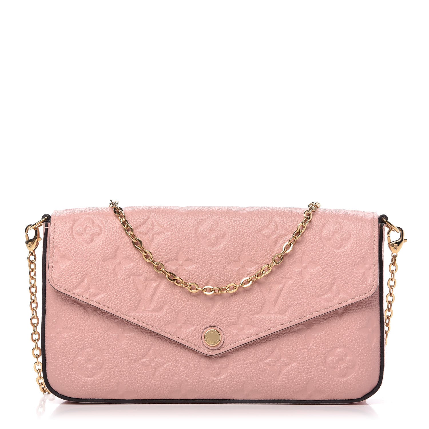 Louis Vuitton Empreinte Pochette Felicie Chain Wallet Rose Poudre 1 of 10